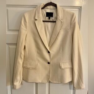 Banana Republic Textured Cream Blazer